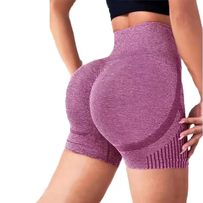 1Pc Women'S Yoga Shorts High Waist Workout Shorts Fitness Yoga Lift Butt Fitness Ladies Yoga Gym Running Short Pants Sportswear