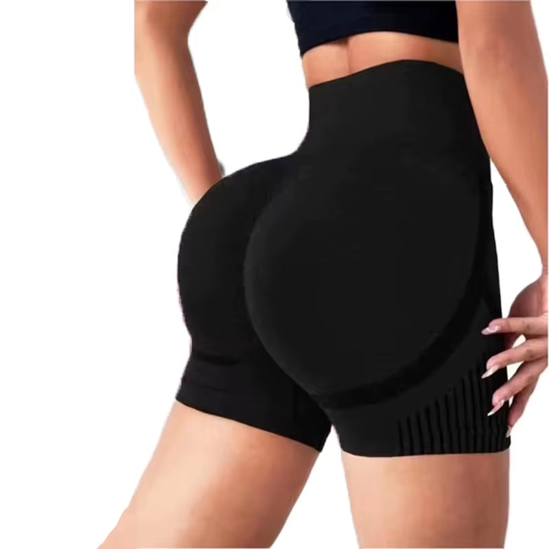 1Pc Women'S Yoga Shorts High Waist Workout Shorts Fitness Yoga Lift Butt Fitness Ladies Yoga Gym Running Short Pants Sportswear